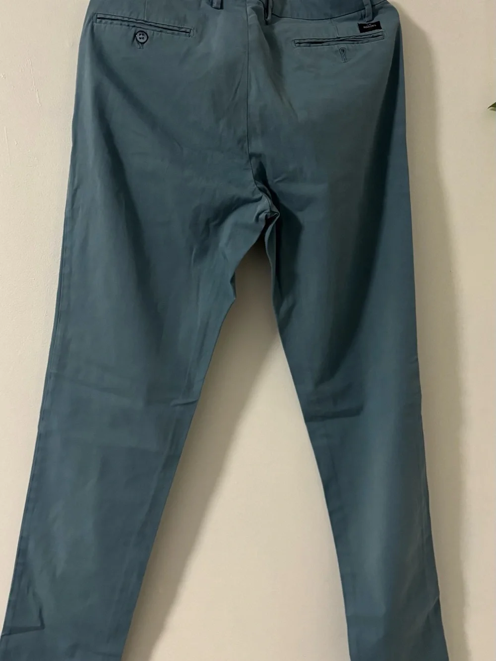 Mason Men's Chino Pants in Teal Blue